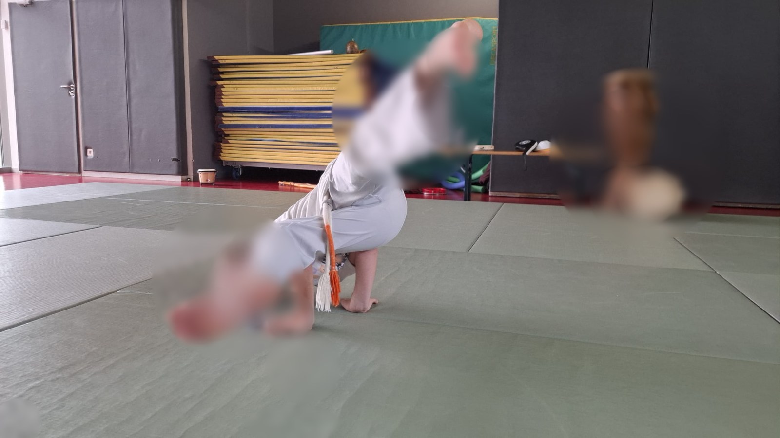 Cours enfants de capoeira (visages floutés)